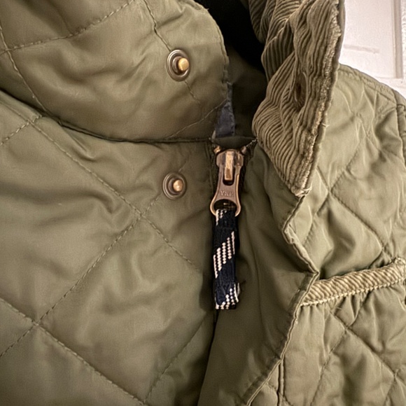 Boys green quilted field jacket small - Picture 5 of 6